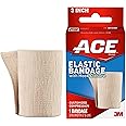 ACE Brand 3 inch Elastic Bandage With Hook Closure, 2-Pack, Great For Elbow, Ankle, Knee & More, Provide Support To Weak, Sore Muscles & Joint, Soft Elastic Material, Quality Design (207603-SIOC)