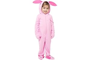 INTIMO A Christmas Story Kid's Ralphie Deranged Pink Bunny Suit Hooded Costume Union Suit Pajama