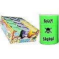 JA-RU Large Slime in a Barrel (12 Units Assorted) Purple, Yellow, Green, & Black Putty for Kids. Stress Relief Toy. Bulk Slime Party Favors for Kids. 5438-12