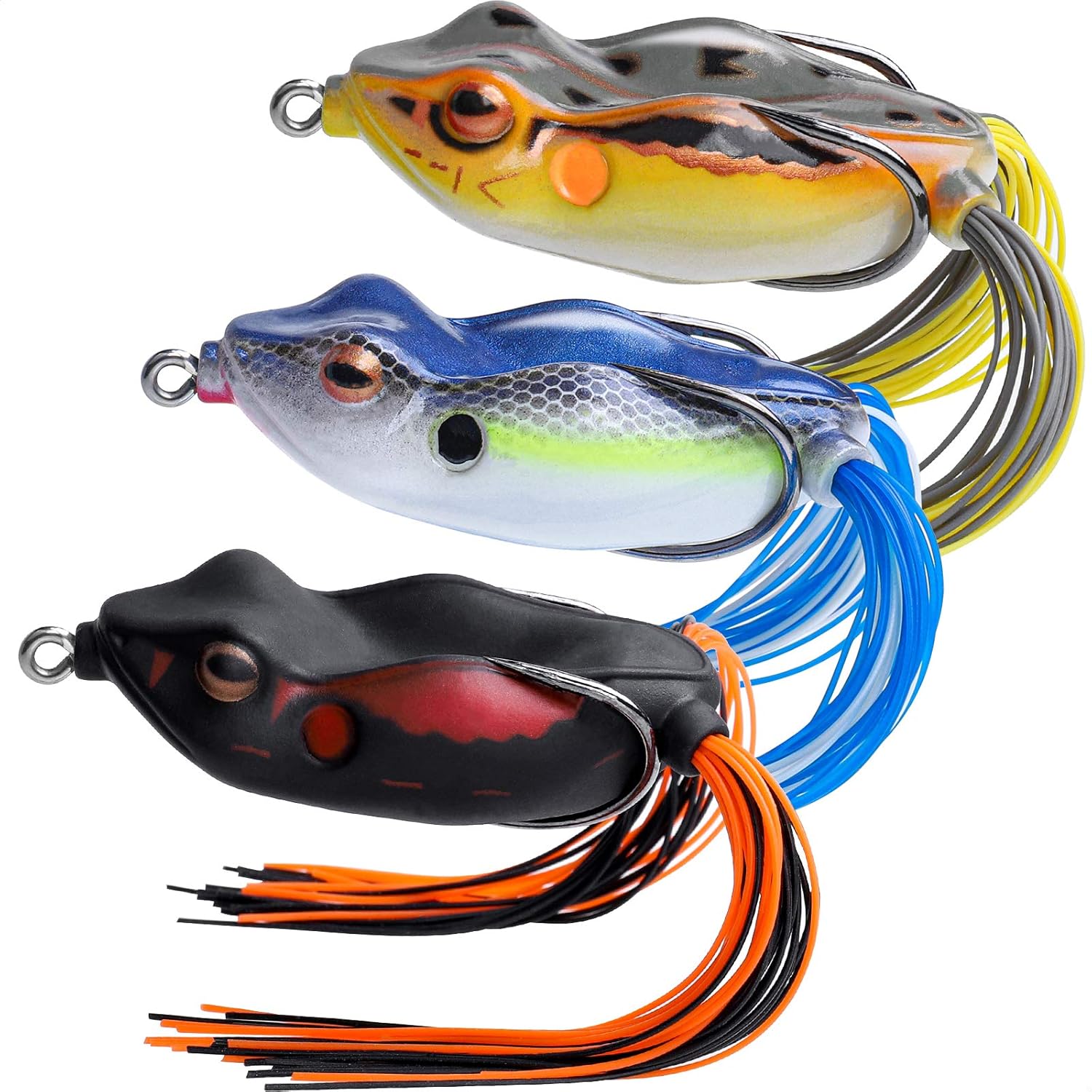 TRUSCEND Topwater Frog Fishing Lures with Silicone Leg Japan Design Weedless Soft Plastic Frogs Baits for Bass Musky Trout Artificial Lifelike Lures for Freshwater Saltwater Fishing Gear Gifts for Men : Sports & Outdoors