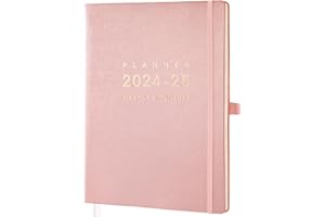 LEMOME 2024-2025 Planner - July 2024 - June 2025, Planner 2024-2025 Daily Weekly and Monthly, 8.5" x 11", Pen Holder, Calendar Stickers, Pocket, 25 Notes Pages, Faux Leather Cover, A4 Premium Paper