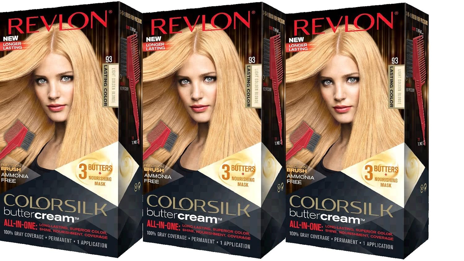 Revlon Colorsilk Buttercream Hair Dye, Black, 1 Count : Beauty