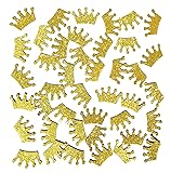 Famoby 100pcs/pack Gold Glittery Prince King Crown