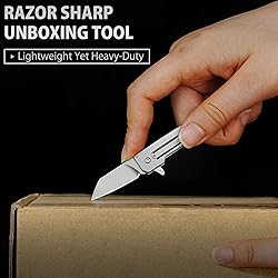 VALHALLA Mini EDC Pocket Knife, Small Titanium