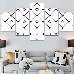 SIGNWIN 5 Panel Canvas Wall Art Modern Art...