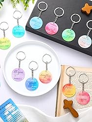 Janmercy 120 Pcs Acrylic Christian Keychain Floral