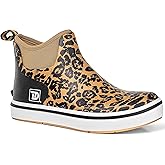 Trudave Women Deck Boots, Waterproof Rubber Fishing Rain Boots, Anti-slip Short Ankle Shoes for Outdoor Fishing Boating, Size 6-11