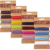 Shappy 16 Colors Thread Cord for Jewelry Making, Multi-Color Flax String Cord, Natural Twine Rope String for Handmade Bracelets Keychains Craft Making Accessories, 80 Yards in Total(Simple Colors)