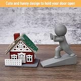 Omoojee Cute Door Stopper Wedge Gray Non-Slip Patented Vinyl Keep Doors Open view 4