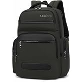 SAIA TIAN Men's Multilayer Backpack Business Casual Large Capacity Multifunctional Laptop Bag (Grey)