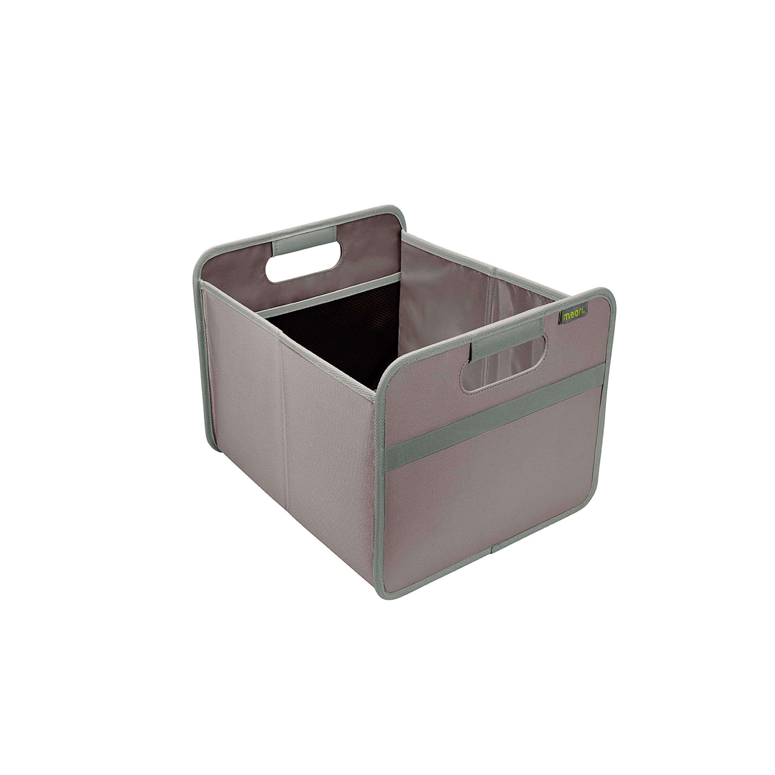 Foldable folding box for home, office or on the go, Polyester, Palm Taupe/Plain, Box Medium