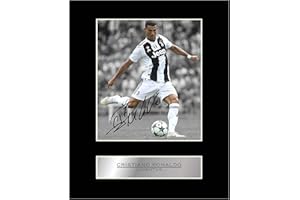 iconic pics Cristiano Ronaldo Print Signed Mounted Photo Display #01 Printed Autographed Gift Picture Print