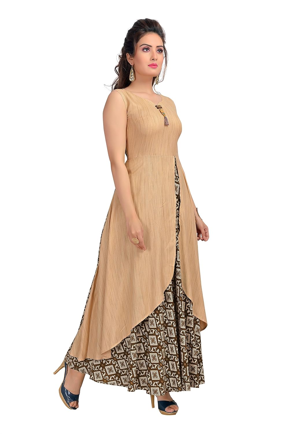 madhuram textiles women's rayon kurti (m-1027 p 4xl_brown)