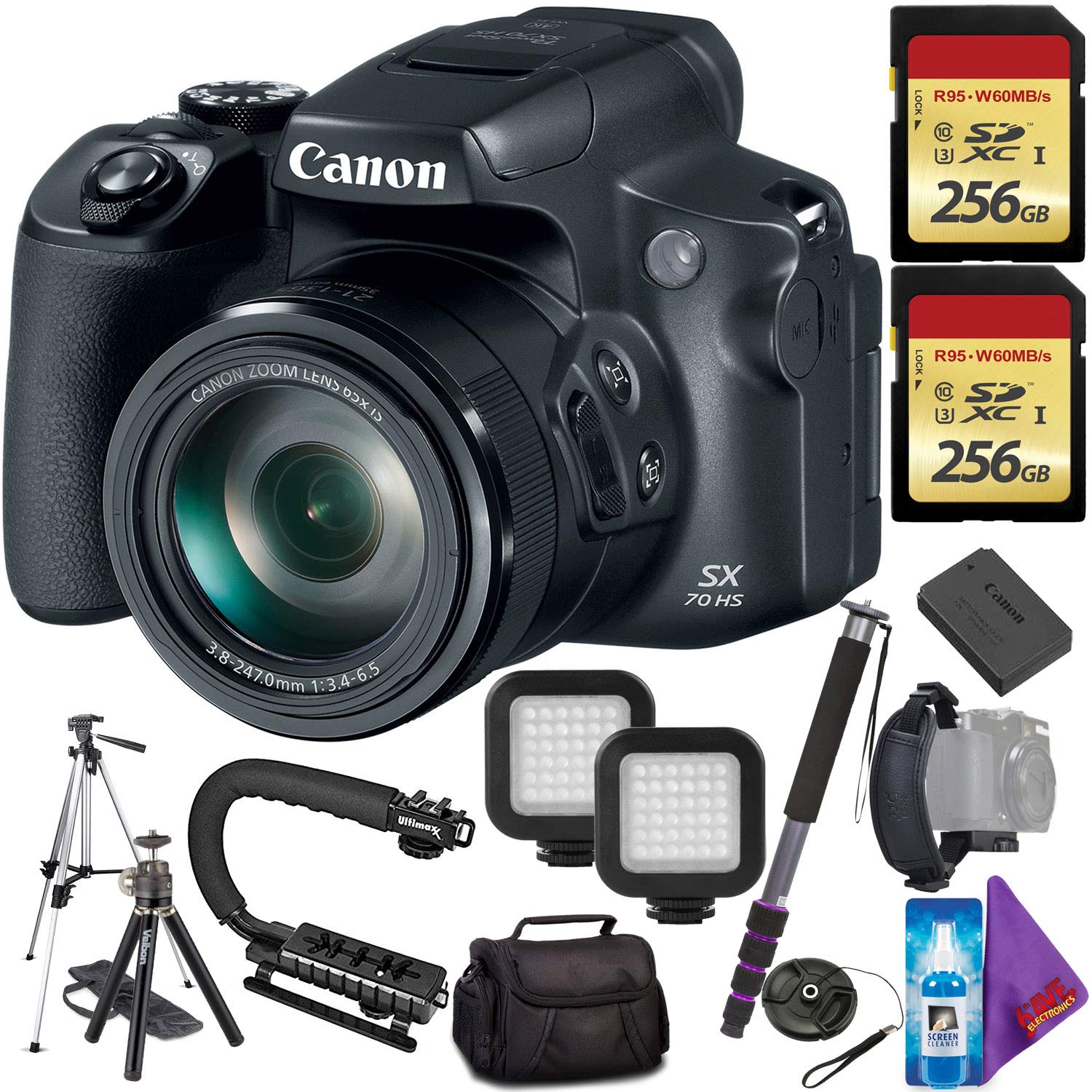 Canon PowerShot SX70 HS Digital Camera International Model Accessory