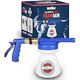 McKillans Improved Design Garden Hose Foam Gun Adjustable Car Wash Soap Sprayer with 3/8” Quick Connector for Detailing Car a