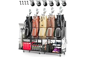Lhysn Golf Bag Storage, Golf Club Holder, Bag Organizer Rack, for Garage Extra Large Sports Equipment Organizer Stand, Fits f