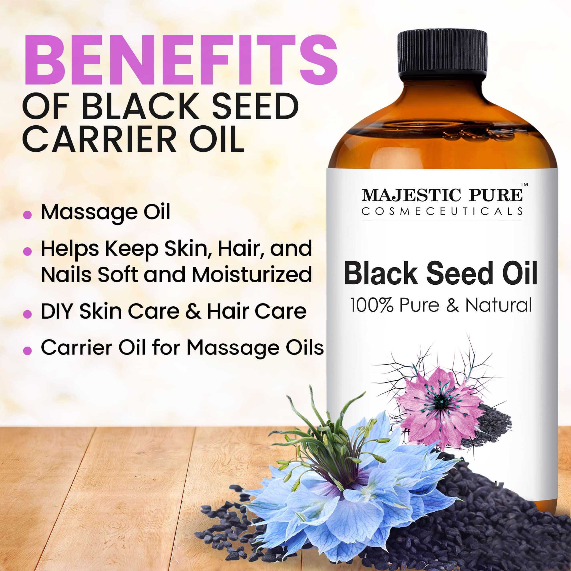 Mua MAJESTIC PURE Black Seed Oil 100 Pure, Natural & Cold Pressed