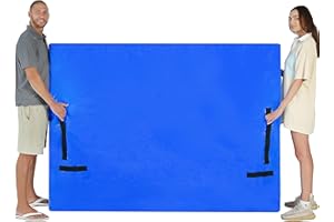 ELCAMO Heavy Duty Tarp Mattress Storage Bag - Reusable Moving Cover with Strong Zipper Closure - Queen Size