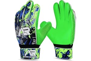 Arsh Sports Soccer Goalie Gloves, Football Goalkeeper Gloves for Kids Youth & Adult Strong Grip Finger Save 4mm Latex Finger Spine Protection