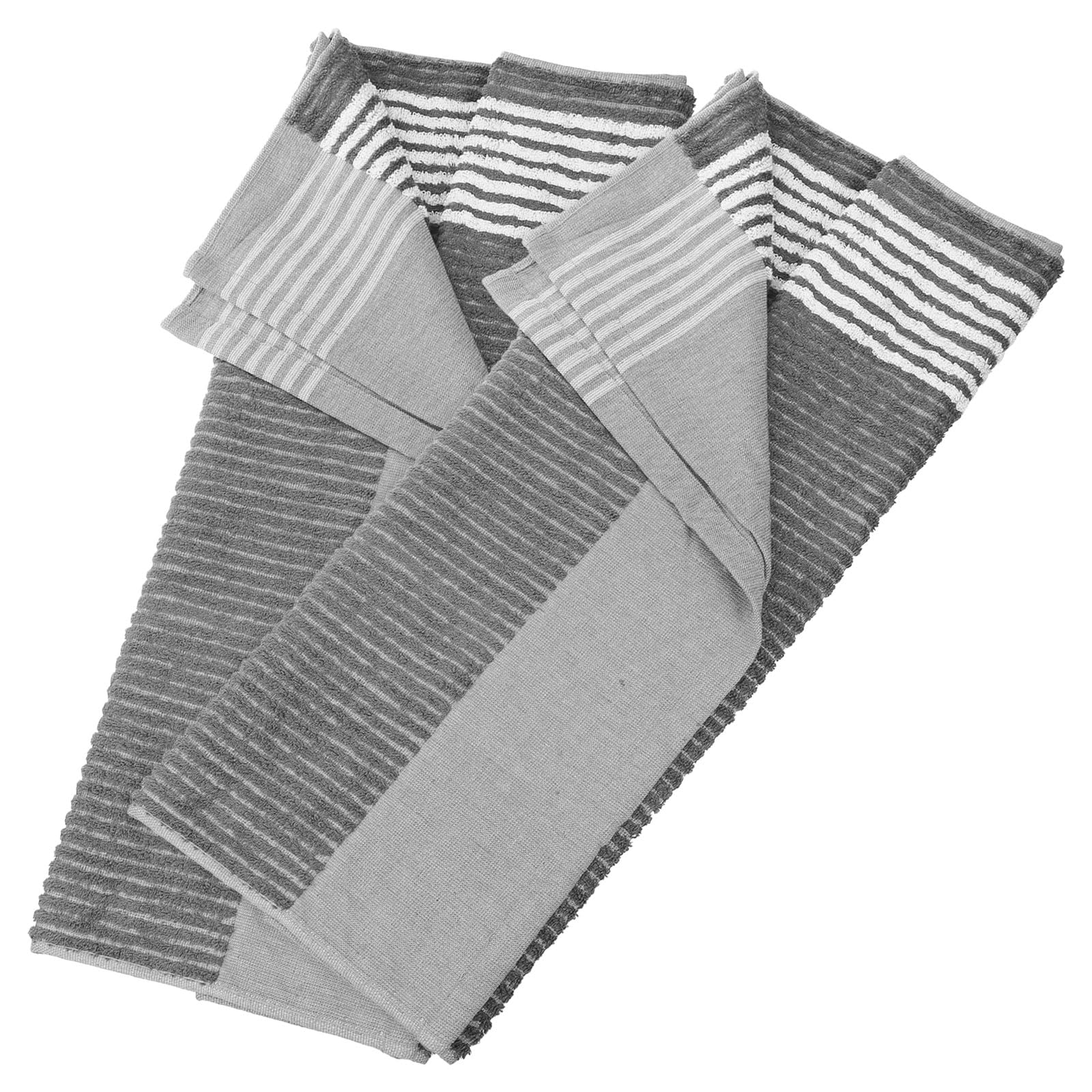 PATIKIL Large Caddy Towel 22" x 44", 2 Pcs Caddie Style Golf Towels Cotton Camping Towels for Golf Bags Golfers Tour Player Club, Gray-White