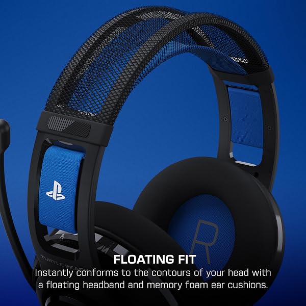 TURTLE BEACH ATLAS 200 WIRED GAMING HEADSET OFFICIALLY LICENSED FOR PLAYSTATION, PS5, PS4-50MM NANOCLEAR DRIVERS, FLIP-TO-MUTE MIC, MEMORY FOAM CUSHIONS, FLOATING HEADBAND – BLACK