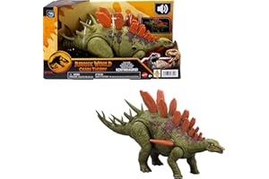 Mattel Jurassic World Dinosaur Toys with Roar Sound & Attack Action, Wild Roar Posable Figure, Physical & Connected Digital Play