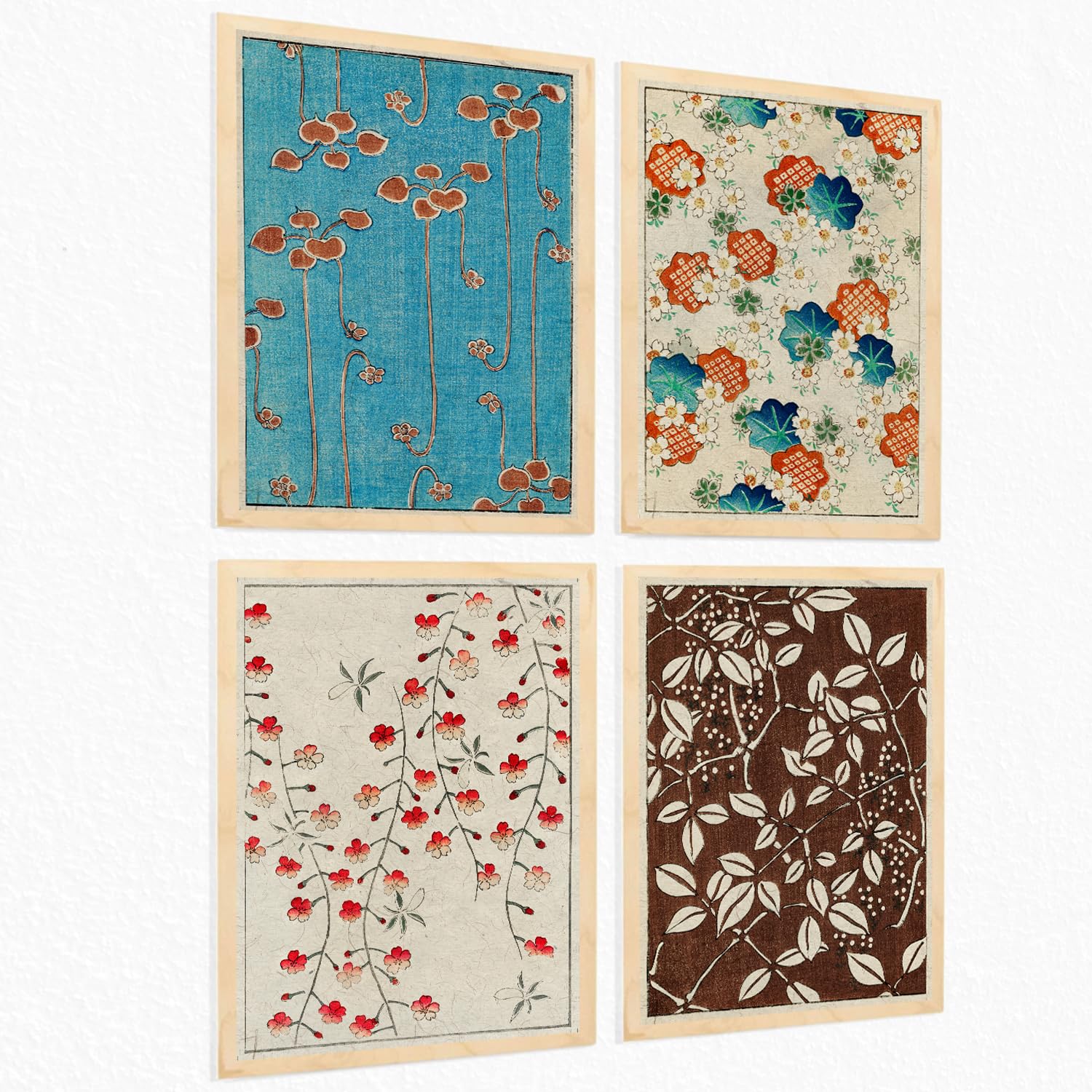 Nacnic ® - Plant Prints Poster Set - Decorative Wall Art - Modern Living Room Decor - Inspired by Japanese Magazine Shin Bijutsukai - A3 Size