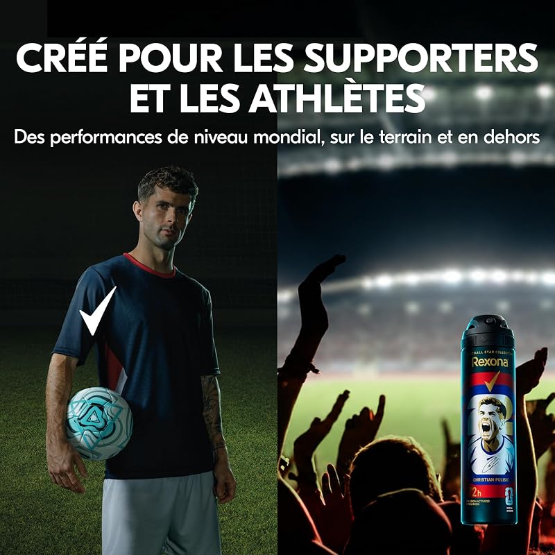 Coffret FIFA World Cup 2026TM Superstar Collection, Déodorants Spray Anti-transpirants Homme, Protection 72H Contre Transpiration & Odeurs, Idée Cadeau pour Fan, Invisible Ice Fresh, 6 x 150ml