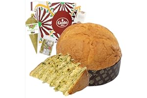 Gusto Etna Sicilian Artisan Panettone – Premium Italian Christmas Cake with Pistachio Cream Filling & Crunchy Pistachio Pieces toppings, Gift Box Included