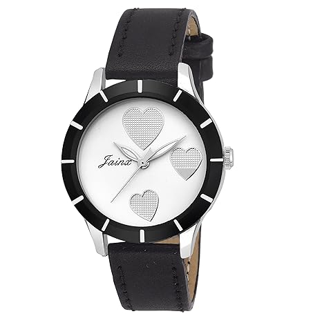 Jainx Round White Dial Analogue Watch For Women & Girls - Jw555