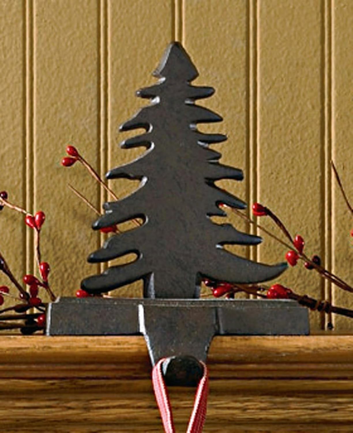 Park Designs Iron Christmas Stocking Hanger, Fir Tree