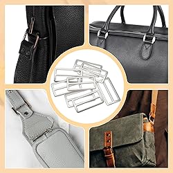 uxcell 8pcs Flat Metal Slide Buckle, 2" Zinc Alloy
