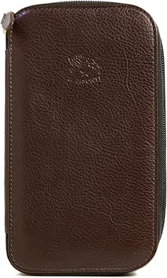 Amazon イルビゾンテ 長財布 Il Bisonte メンズ ラウンドファスナー長財布 C0443 P 455 ロングウォレット Testa Di Moro ダークブラウン レザー 並行輸入品 財布