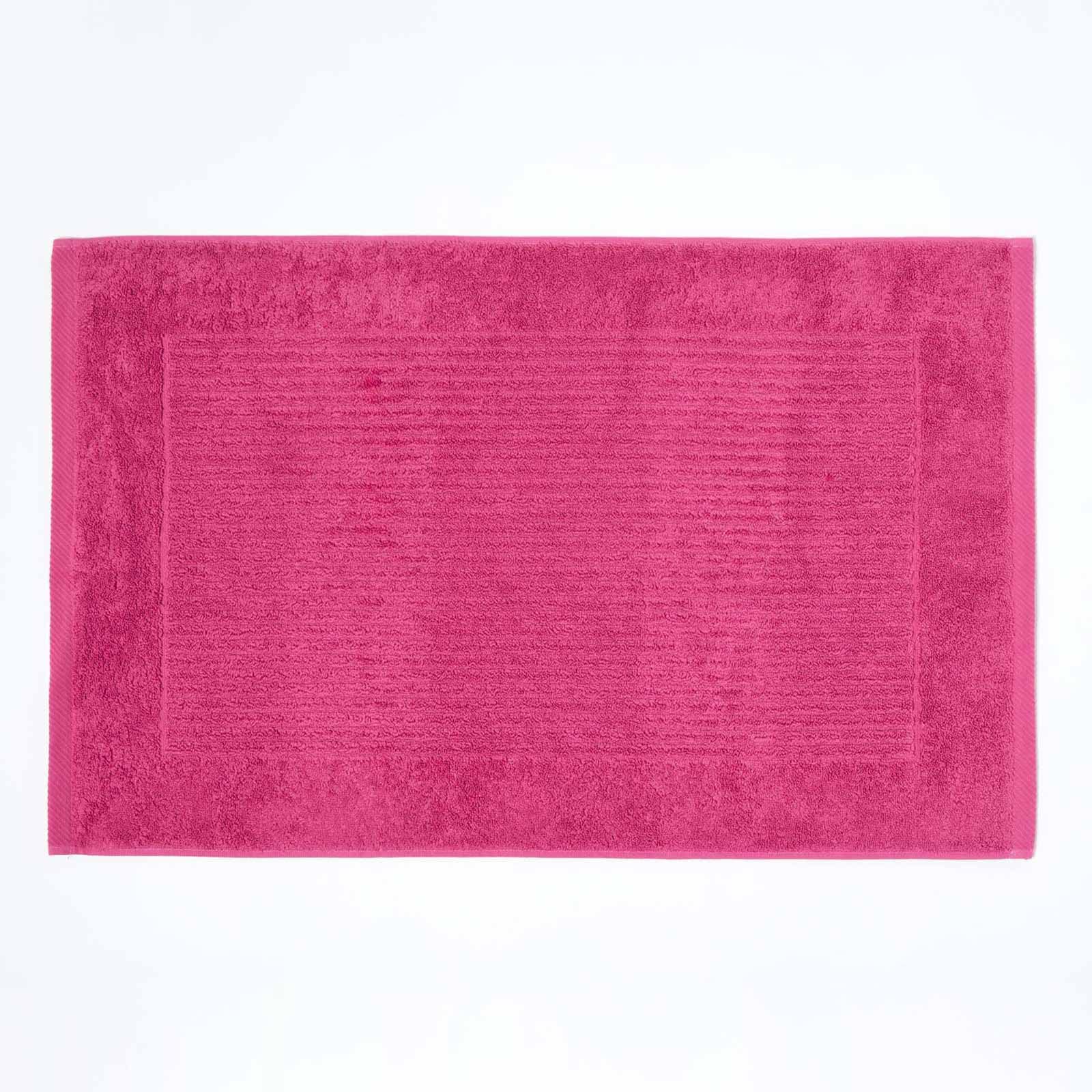 HOMESCAPES Imperial Plain Rasberry Bath Mat 50 x 80 cm - Super Soft Bathroom Mat - 100% Turkish Cotton Shower Mat — image 1