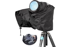 JJC Waterproof DSLR Camera Lens Rain Cover Raincoat Gear Outdoor Dust Sleeve Protector for Canon EOS 5D4 5D3 5DM4 5DM3 5D Mark IV 5D Mark III 5DS 5DSR 7DM2 7D Mark II 7D EOS-1DX 1Ds 1D Mark IV III II