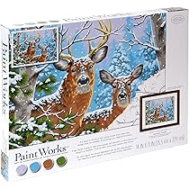 Hi-STANDARD　TM paint CANVAS Amazon.com: Dimensions Snowy Christmas Cabin Paint by