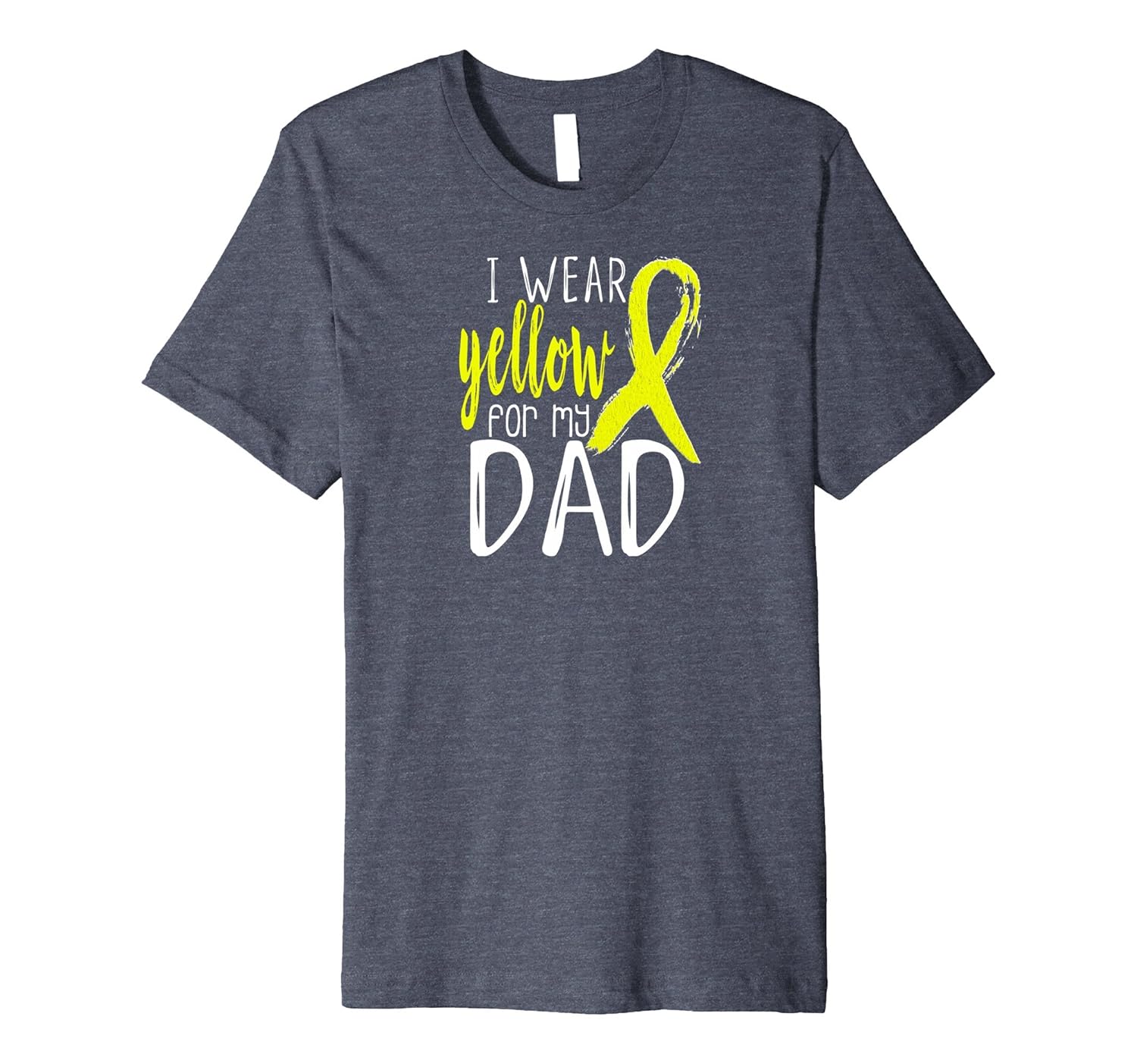 Suicide Awareness I Wear Yellow For My DAD Tshirt Apparel-anz