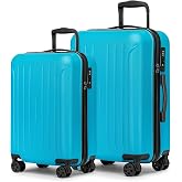 KYME Luggage Sets 2 Piece Hardshell Suitcase,Ocean Blue,20"/24" | TSA Lock,Dual 360 Spinner Wheels,Hardside,Lightweight,PC+ABS