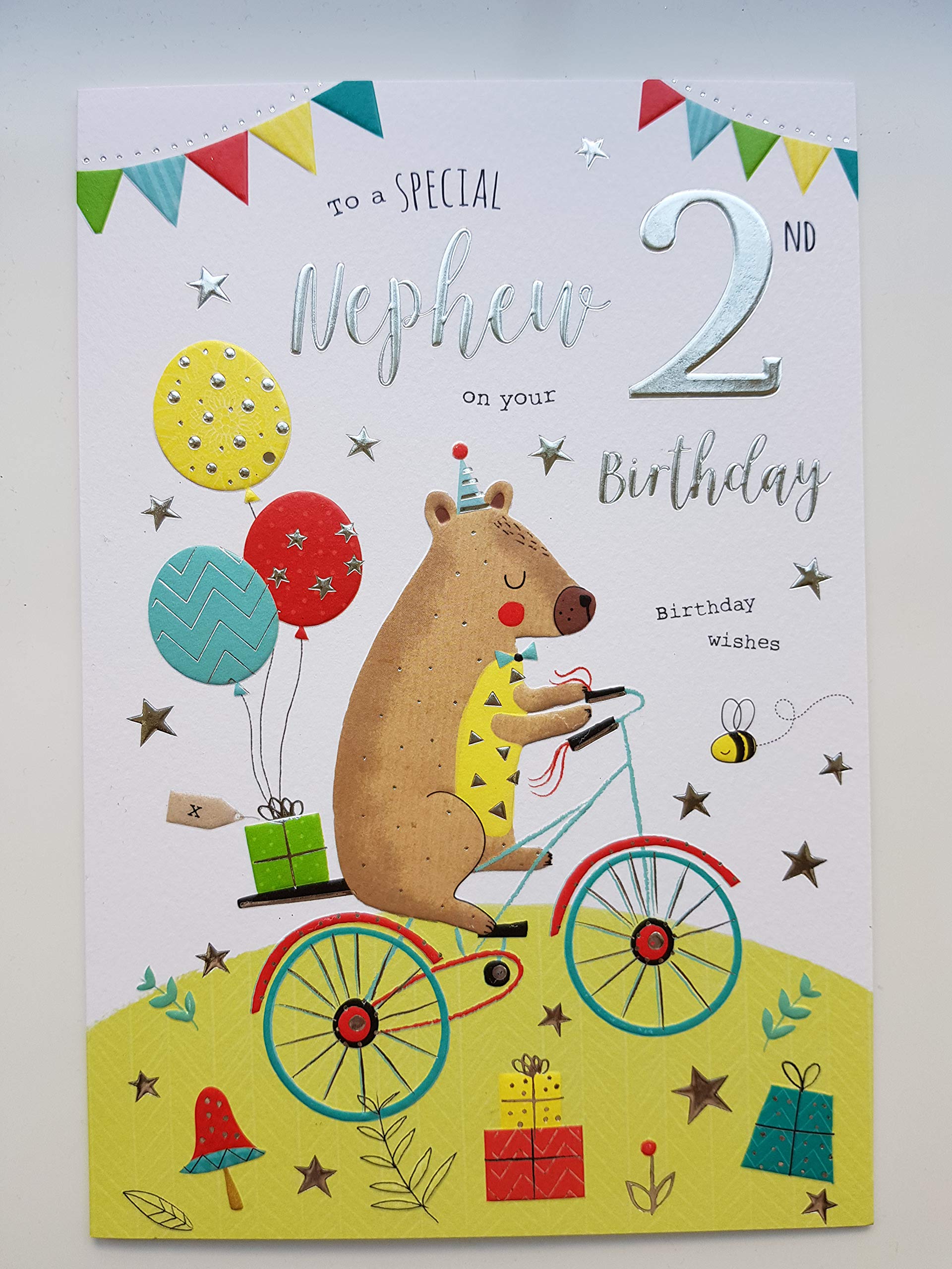 Special Nephew 2nd Birthday Card Age Two 7606