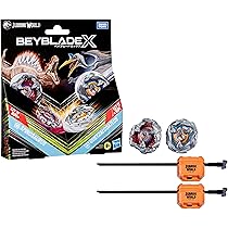 Beyblade X Jurassic World Collab T. Rex vs. Mosasaurus Multipack