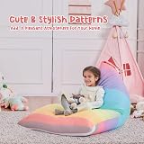 Nobildonna Extra Large 250L Bean Bag Cover Only Rainbow Stuffed Animal Storage view 7