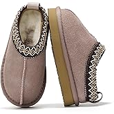 Project Cloud 100% Genuine Leather & Australian Shearling Slippers for Kids - Memory Foam Fuzzy & Non-Slip Fluffy Slippers Girls Footwear & Boys Footwear, Kids Unisex Shoes