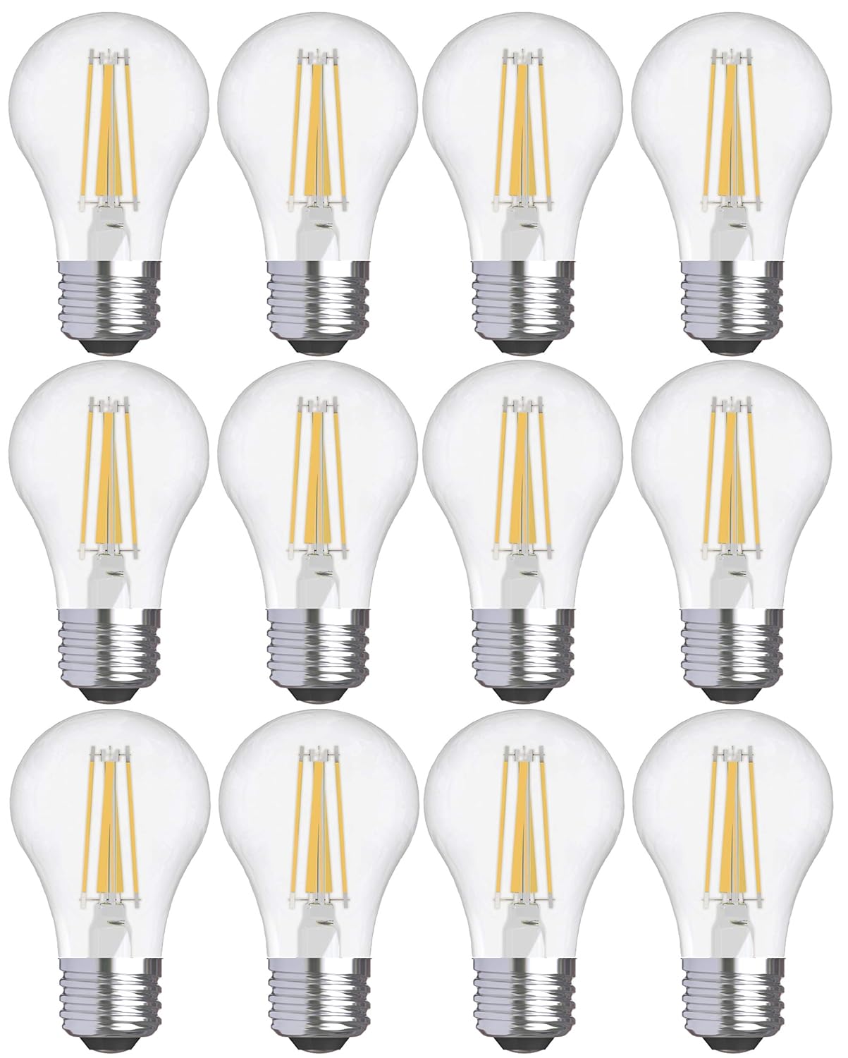 GE Lighting 23240 Dimmable 3.5 (40-Watt-Replacement), 300-Lumen Bulb, Medium Base A15 Ceiling Fan/Appliance LED, 12-Pack Standard, Clear White,