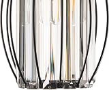 Giggi Small Black Crystal Light Shade 16x20cm Cylinder with Oval Rings view 9