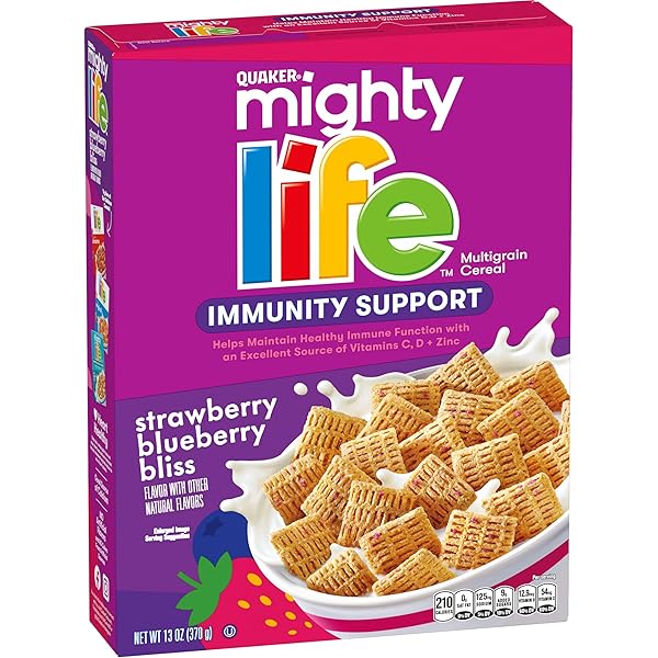 MIGHTY LIFE RTE CEREAL, STRAWBERRY BLUEBERRY BLISS 13...