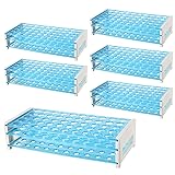 JAPCHET 6 Pack Plastic Test Tube Rack, 50 Holes
