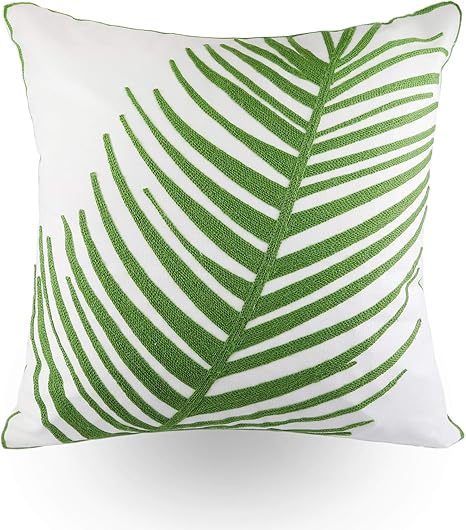leaf green throw pillows