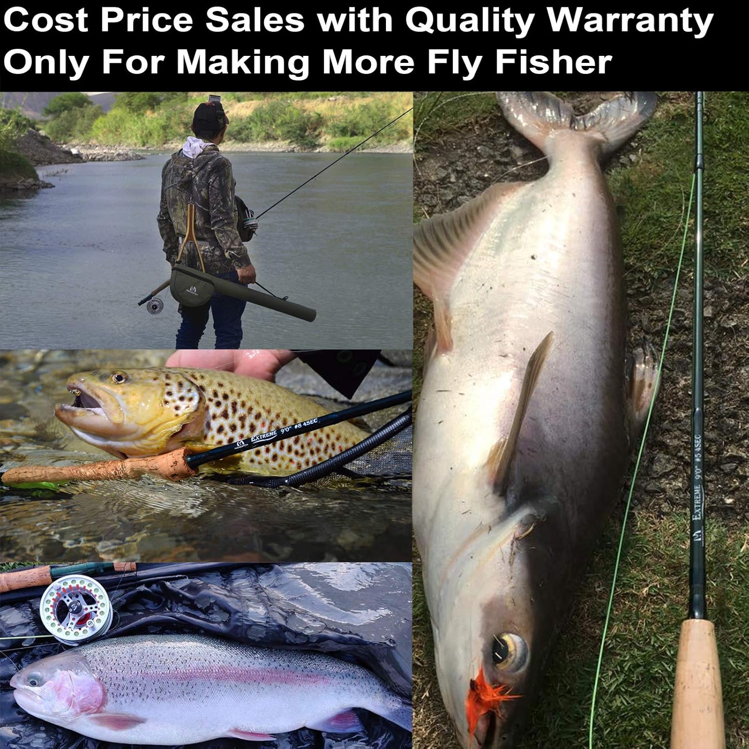 M MAXIMUMCATCH Maxcatch Extreme Fishing Combo Kit 3/5/6/8 Weight, Starter Rod and Reel Outfit, with a Protective Travel Case (5wt 9‘0“ 4pc Rod, 5/6 Reel) : Sports & Outdoors