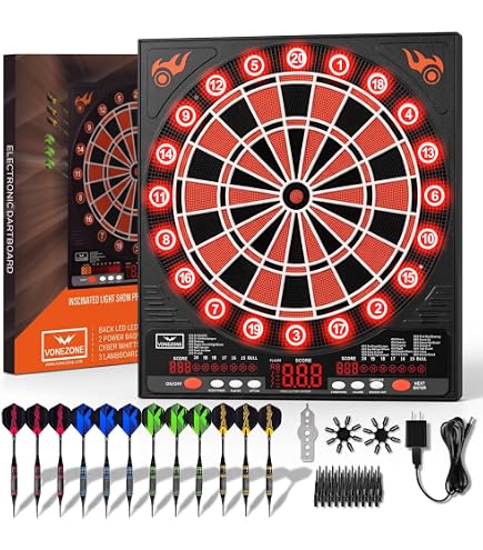 Electronic Dartboard Set, Electric Digital Dart Boards with 26