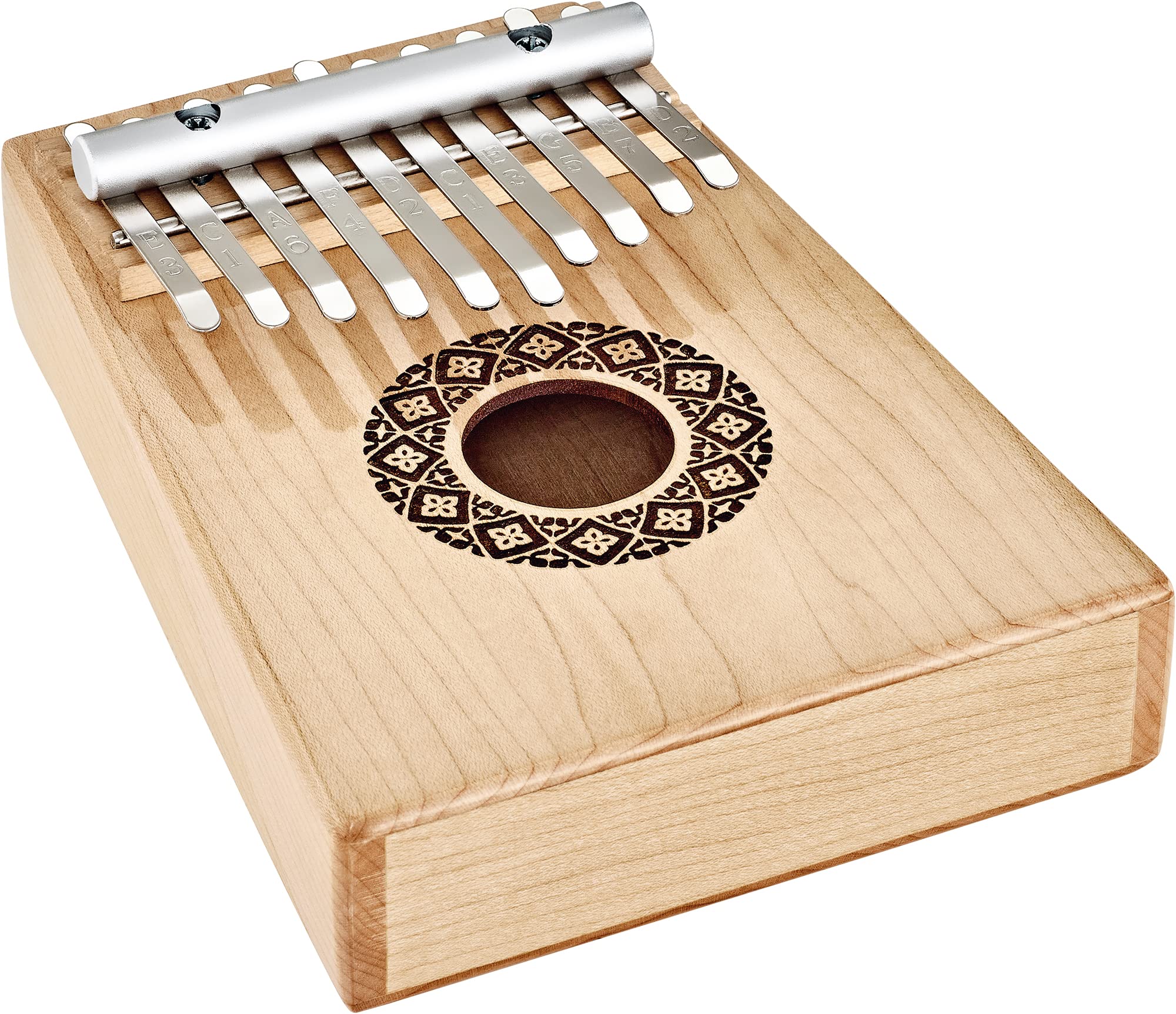 Sonic Energy Sound Hole Kalimba – 10 notes in C Major – For Meditation, Yoga, Percussion – Maple Wood – Including Accessories (KL1009H)